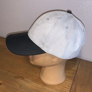 Michael Stars faux suede faux leather baseball hat